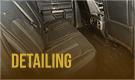 photo of a truck interior with an overlay and text saying Detailing
