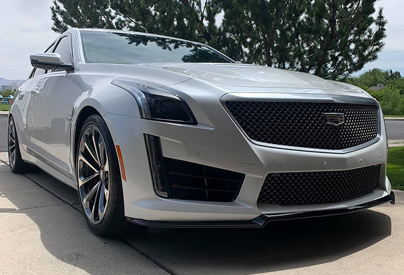 close up photo of a cadillac